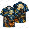 Los Angeles Chargers Spooky Schnauzer Society Halloween Hawaiian Shirt