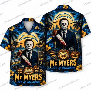 Los Angeles Chargers Michael Myers CEO of Halloween Hawaiian Shirt