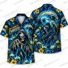 Los Angeles Chargers Grim Reaper Prayer Night Halloween Hawaiian Shirt Los Angeles Chargers Grim Reaper Prayer Night Halloween Hawaiian Shirt
