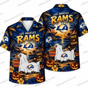 Los Angeles Rams Ghost Fans Trick or Rams Halloween Hawaiian Shirt