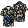 Los Angeles Rams Ghostface Hello Kitty Mashup Halloween Hawaiian Shirt