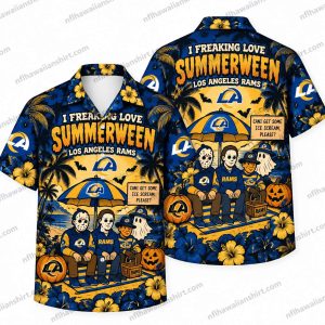 Los Angeles Rams Slasher Duo Summerween Halloween Hawaiian Shirt