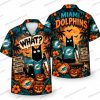 Miami Dolphins Ghost Swarm Haunted Mansion Halloween Hawaiian Shirt Miami Dolphins Ghost Swarm Haunted Mansion Halloween Hawaiian Shirt