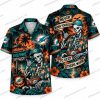 Miami Dolphins Skeleton Fan First Day Halloween Hawaiian Shirt Miami Dolphins Skeleton Fan First Day Halloween Hawaiian Shirt