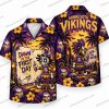 Minnesota Vikings Hello Kitty Skeleton Halloween Hawaiian Shirt Minnesota Vikings Hello Kitty Skeleton Halloween Hawaiian Shirt