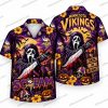 Minnesota Vikings Horror Friends for Life Halloween Hawaiian Shirt Minnesota Vikings Horror Friends for Life Halloween Hawaiian Shirt