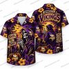 Minnesota Vikings Michael Myers Pumpkin Fan Halloween Hawaiian Shirt Minnesota Vikings Michael Myers Pumpkin Fan Halloween Hawaiian Shirt