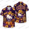 Minnesota Vikings Hello Kitty Skeleton Halloween Hawaiian Shirt Minnesota Vikings Hello Kitty Skeleton Halloween Hawaiian Shirt