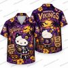 Minnesota Vikings Hello Kitty Pumpkin Skol Halloween Hawaiian Shirt Minnesota Vikings Hello Kitty Pumpkin Skol Halloween Hawaiian Shirt