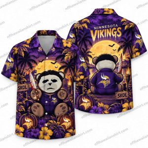 Minnesota Vikings Jason Voorhees Plush Pumpkin Halloween Hawaiian Shirt