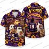 Minnesota Vikings Michael Myers Hedge Night Halloween Hawaiian Shirt Minnesota Vikings Michael Myers Hedge Night Halloween Hawaiian Shirt