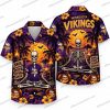 Minnesota Vikings Michael Myers Pumpkin Fan Halloween Hawaiian Shirt Minnesota Vikings Michael Myers Pumpkin Fan Halloween Hawaiian Shirt