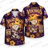 Minnesota Vikings Michael Myers Chibi Halloween Hawaiian Shirt Minnesota Vikings Michael Myers Chibi Halloween Hawaiian Shirt