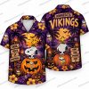 Minnesota Vikings Ghostface Scream Chainsaw Halloween Hawaiian Shirt Minnesota Vikings Ghostface Scream Chainsaw Halloween Hawaiian Shirt