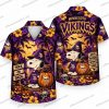 Minnesota Vikings Hello Kitty Pumpkin Skol Halloween Hawaiian Shirt Minnesota Vikings Hello Kitty Pumpkin Skol Halloween Hawaiian Shirt