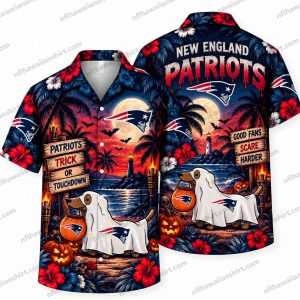 New England Patriots Snoopy Ghost Costume Halloween Hawaiian Shirt