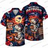 New England Patriots Horror Doll Graveyard Halloween Hawaiian Shirt