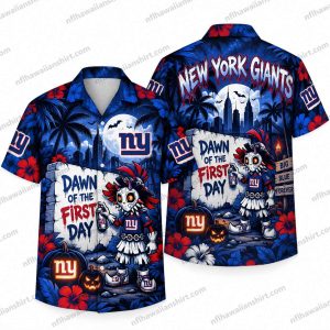 New York Giants First Day Halloween Creature Hawaiian Shirt