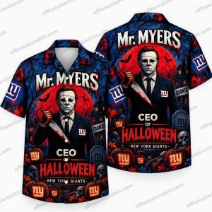 New York Giants Michael Myers CEO Halloween Hawaiian Shirt