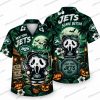 New York Jets Haunted Ghosts Mansion Night Halloween Hawaiian Shirt New York Jets Haunted Ghosts Mansion Night Halloween Hawaiian Shirt
