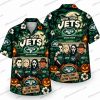 New York Jets Skeleton Spooky Beach Club Halloween Hawaiian Shirt New York Jets Skeleton Spooky Beach Club Halloween Hawaiian Shirt