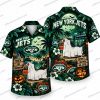 New York Jets Ghostface Bloody Knife Night Halloween Hawaiian Shirt