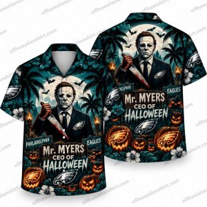 Philadelphia Eagles Michael Myers CEO Halloween Hawaiian Shirt