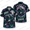 Philadelphia Eagles Horror Icons Ensemble Halloween Hawaiian Shirt