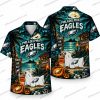 Philadelphia Eagles Cybernetic Skeleton Pumpkin Night Halloween Hawaiian Shirt Philadelphia Eagles Cybernetic Skeleton Pumpkin Night Halloween Hawaiian Shirt