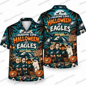 Philadelphia Eagles Summerween Halloween Camp Hawaiian Shirt