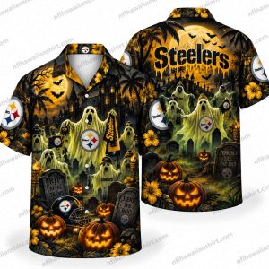 Pittsburgh Steelers Ghost Collection Halloween Hawaiian Shirt
