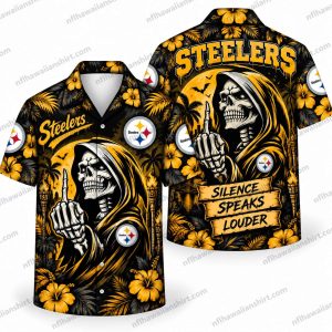 Pittsburgh Steelers Grim Reaper Collection Halloween Hawaiian Shirt Pittsburgh Steelers Grim Reaper Collection Halloween Hawaiian Shirt