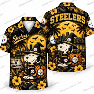 Pittsburgh Steelers Snoopy Costume Duo Halloween Hawaiian Shirt