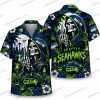Seattle Seahawks Spooky Schnauzer Society Halloween Hawaiian Shirt Seattle Seahawks Spooky Schnauzer Society Halloween Hawaiian Shirt