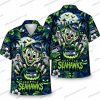Seattle Seahawks Beach Club Halloween Hawaiian Shirt Seattle Seahawks Beach Club Halloween Hawaiian Shirt