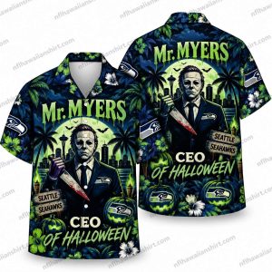 Seattle Seahawks Michael Myers CEO of Halloween Hawaiian Shirt