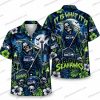 Seattle Seahawks Ghostface Hello Kitty Mashup Halloween Hawaiian Shirt