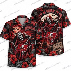 Tampa Bay Buccaneers Grim Reaper Statement Halloween Hawaiian Shirt