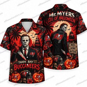 Tampa Bay Buccaneers Michael Myers CEO Halloween Hawaiian Shirt