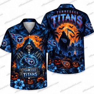 Tennessee Titans Arcane Reaper Blue Orb Halloween Hawaiian Shirt