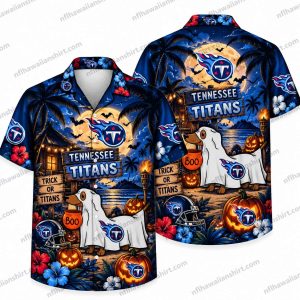 Tennessee Titans Sheet Ghost BOO Halloween Hawaiian Shirt