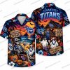 Tennessee Titans First-Day Monster Halloween Hawaiian Shirt Tennessee Titans First-Day Monster Halloween Hawaiian Shirt