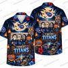 Tennessee Titans Mummy Football Moonlight Halloween Hawaiian Shirt Tennessee Titans Mummy Football Moonlight Halloween Hawaiian Shirt