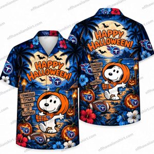 Tennessee Titans Snoopy Pumpkin Costume Halloween Hawaiian Shirt