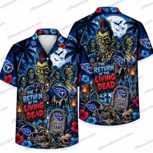 Tennessee Titans Zombie Horde Return of the Living Dead Halloween Hawaiian Shirt