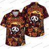 Washington Commanders Spooky Schnauzer Society Halloween Hawaiian Shirt