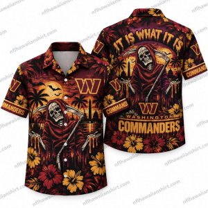 Washington Commanders Grim Reaper Statement Halloween Hawaiian Shirt