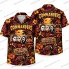 Washington Commanders Black Cat Haunted Castle Halloween Hawaiian Shirt
