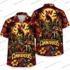 Washington Commanders Neon Green Reaper Skull Field Halloween Hawaiian Shirt