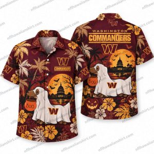 Washington Commanders Sheet Ghost Boo Night Halloween Hawaiian Shirt